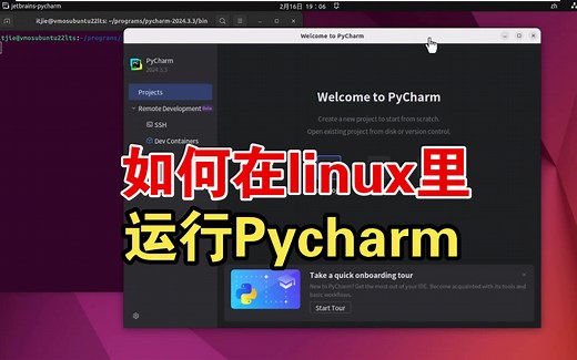如何在linux里安装运行pycharm