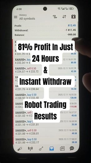 $999 → +$812 in 1 Day 😱 | 81% Gain 💸 | FX Robot WD Proof #forexrobot #tradingbot #trading #forex