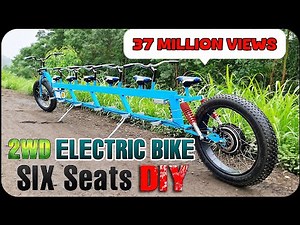 DIY 2WD Electric FatBike 1000W – 6-Seater Long E-Bike 40km/h Build