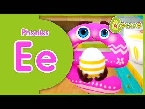 Learning Alphabet E - Letter E | Phonics For Kids | abc animation | AVOCADO abc