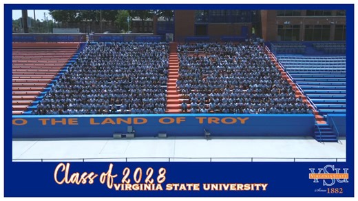 Our newest TROJANS are prepared and ready to embark on their journey of GREATER! With more than 1,400 students, this Class of 2028 embodies the spirit of HAIL STATE!!! #GreaterHappensHere #Since1882 | Virginia State University
