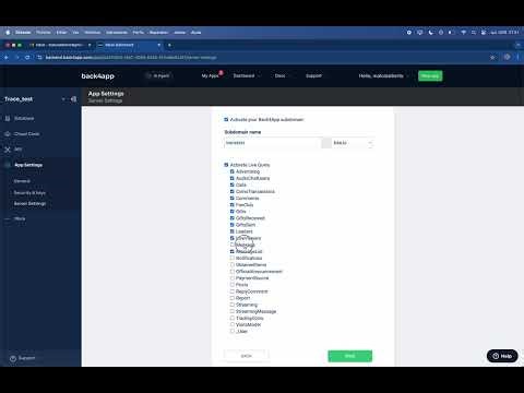 Enable Live Query for real time updates on Parse Server Dashboard [Back4App] On Trace social.