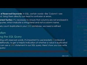 Resolve Your SQL Duplicates: How to Count Values in Your Database IDMS