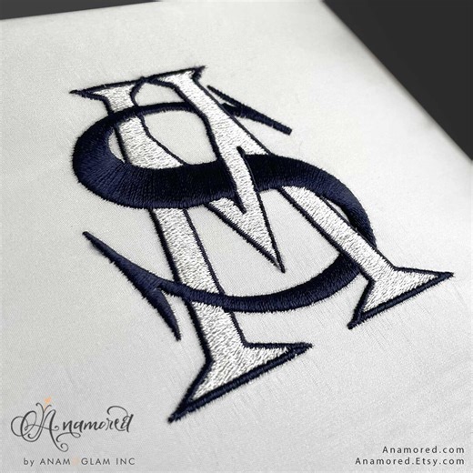 Interlocking SM Embroidery Monogram, Instant Download for Embroidery Machine, French Roman S and M - Etsy