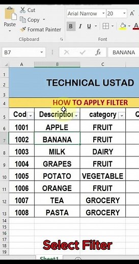 How to Apply a Filter in Excel | How to Sort and Filter Your Data
