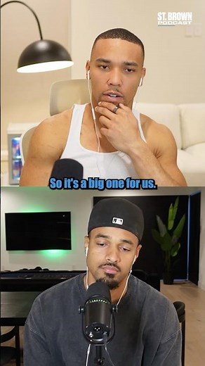 Amon-Ra St. Brown gives his thoughts on playing the Giants 🏈