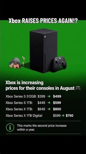 XBOX RAISES PRICES AGAIN!? #xbox