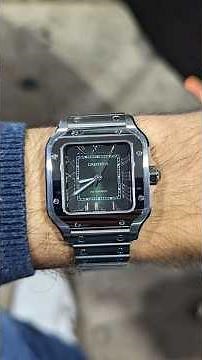 New Cartier Santos Medium Green Dial