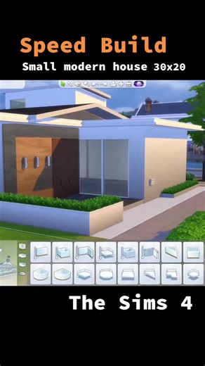 Speed Build of small modern house in The Sims 4🌞 #thesims4 #thesims4building #thesims4ideas #buildingideas #thesims4 #maxis #thesimshouse #sims4modernhouse #thesims4speedbuild #speedbuild #sims #thesims #eagames