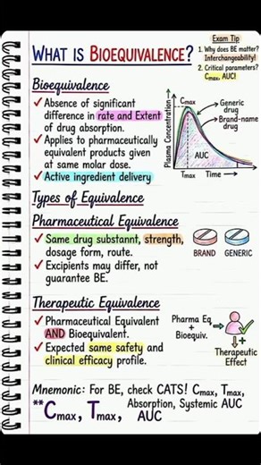 what is Bioequivalance ? #pharmacokinetics #bioequivalance