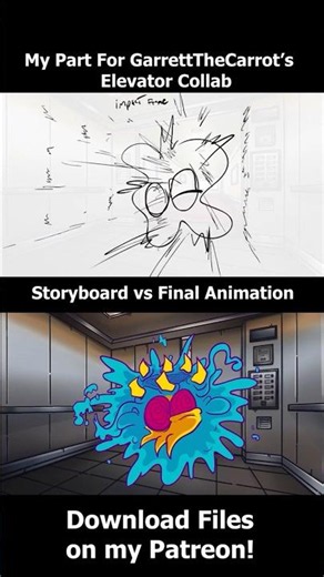Storyboard vs Final Animation: GarrettTheCarrot's Elevator Collab