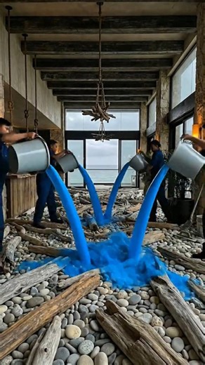 TERRIFYING OR GENIUS 😱? 3D Ocean Floor in a Restaurant #epoxy #design