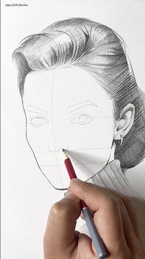 How to draw a girl portrait Easy 😍❤️. #art #shorts #drawingtutorial #sketch