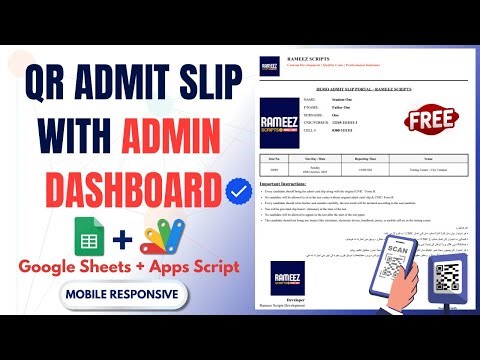 How to Create a Free Student Admit Card Portal Using Google Sheets and Apps Script | E32