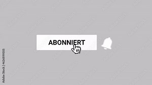 Abonnieren Button Animation Überlagerung auf transparentem Hintergrund Abo-Button