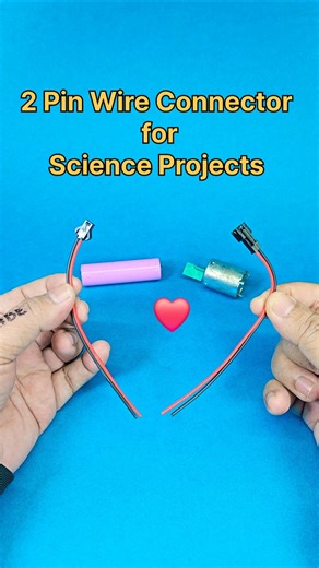 2 Pin Wire Connector for Science Projects ❤️ DIY Project #scienceproject #shorts #ytshorts