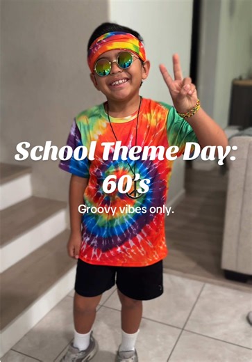 60’s theme day at school ☮️✌️ Outfit came with shirt accessories. I linked it in my Amazon storefront. #schoolthemedays #60s #peace #love #60scostume