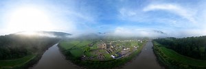 Aerial view over Tinturn Abbey, Monmouthshire 360 Panorama | 360Cities