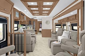 4.7K views · 40 reactions | As the first RV to ride on the MC front-engine diesel chassis by FCCC, the 2021 Newmar Canyon Star boasts the ultimate driving experience with a smooth ride and luxurious amenities. Check out its plush furniture and beautiful design details: https://www.newmarcorp.com/diesel-motor-coaches/canyon-star/gallery/ And learn more about the MC front-engine diesel: https://www.fcccrv.com/chassis/mc/ | RV Road Trippers | Facebook