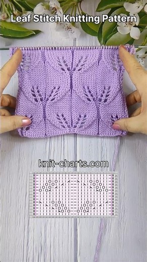 Leaf Stitch Knitting Pattern #LeafStitchKnitting #KnittingPatterns #LeafKnitting #Handmade #DIY