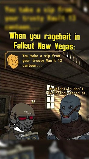 When you ragebait in Fallout New Vegas: #fallout #memes #shorts