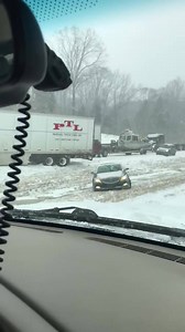 Several accidents on Interstate 40 around mile marker 123 west bound. If you don’t have to go out officials urge you to PLEASE stay home. (This was provided by viewer) | Eric Perry