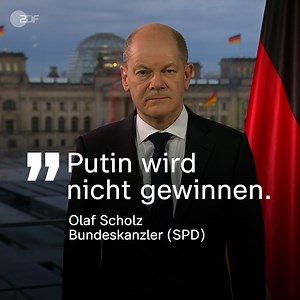 111K views · 2.2K reactions | "Putin wird nicht gewinnen", sage Bundeskanzler Olaf Scholz (SPD) in einer Fernsehansprache. | ZDF heute | Facebook