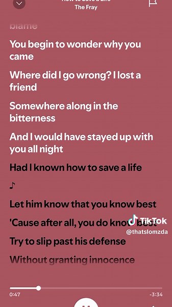 How to Save a Life by The Fray: Song Insights