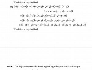 Find the Disjunctive Normal Form (DNF) of the given logical exp... | Filo