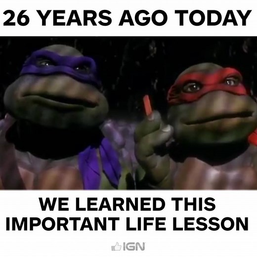34M views · 10K reactions | "Forgiveness is divine, but never pay full price for late pizza." - Michelangelo of the Teenage Mutant Ninja Turtles | IGN | Facebook