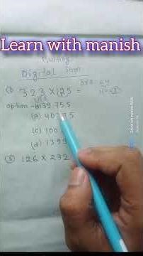 🧠 Digital Sum Trick jo topper use karte hain! #railwayexam