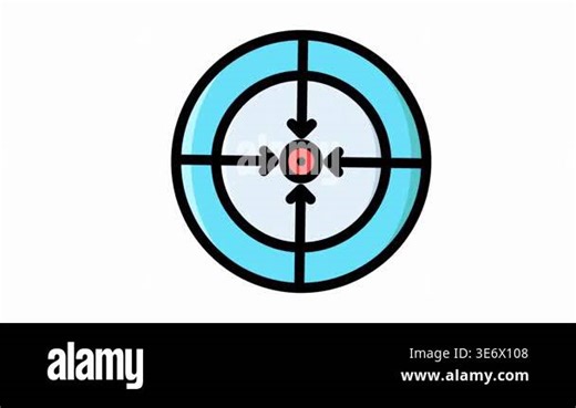 target vector icon. cartoon vector logo isolated on white background target vector Stock Video Footage - Alamy
