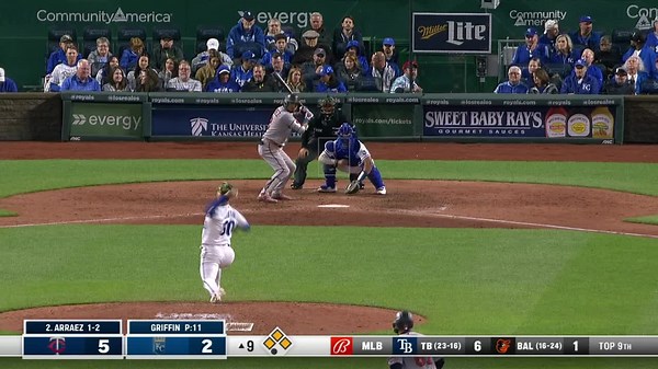 Foster Griffin Ball to Luis Arraez