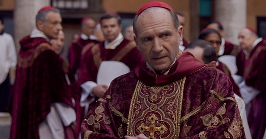 Ralph Fiennes manages ambition and deceit as the Catholic church picks a new pope in 'Conclave'