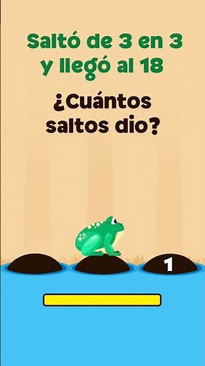 🐸🐸¿Cuántos saltos dio la ranita? Matemática divertida 🐸🐸 #problemas matemáticos #series numéricas