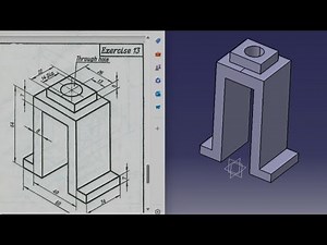 Catia V5 Tutorial: Beginner Drawing Exercise 13
