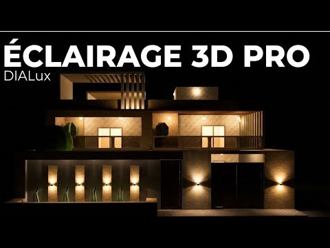 Villa Moderne : Rendu 3D & Éclairage Réaliste avec DIALux #Rendu3D #VillaModerne #BTP #architecture