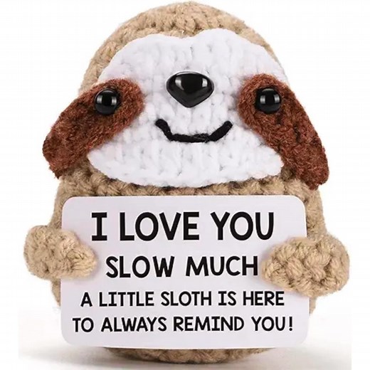 Sloth Positive Crochet Doll Find this and similar ones in #amazon https://amzn.to/3JBtu78 Find Other Adorable gift ideas on our post *** 55 Gift Ideas for Sloth Lovers https://slothoftheday.com/sloth-gifts-for-sloth-lovers-55-unique-sloth-gifts/ #slothgifts #SlothOfTheDay #slothlife #slothwork | Sloth of The Day