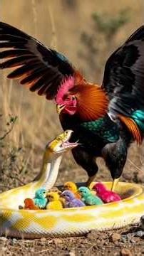 Rooster vs Python: Chicks Ki Heroic Rescue!