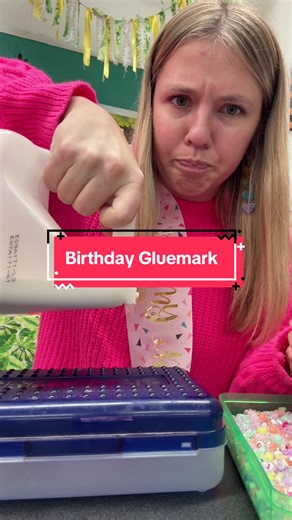 A birthday bookmark! #gluemark #fyp #crafting | bookmarks