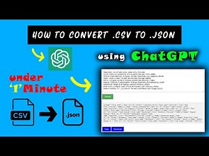 CSV To JSON converter using ChatGPT #openai #chatgpt #csvtojson