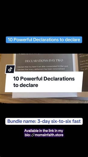 10 Powerful Declarations for a 3-Day Six-to-Six Fast | Christian Prayer