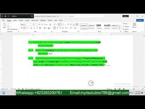 2.6 Assessment Word 365 Capstone Project SIMnet/2.6 Assessment Word 365 Capstone Project SIMnet