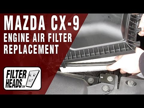 How to Replace Engine Air Filter 2009 Mazda CX-9 V6 3.7L | TA25699, AF2884