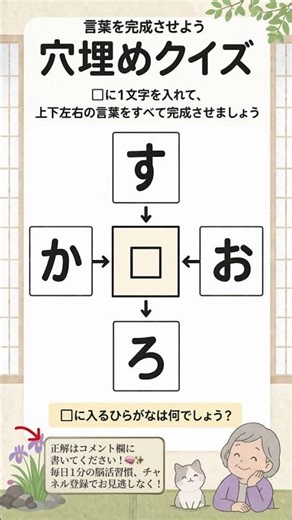 ひらがな1文字で解ける 脳トレクイズ #シニア向け #シニア向け #ピアノ