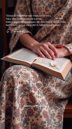 "Dünya bir misafirhanedir. İnsan ise bir yolcu..." İmam Gazalî /Kalplerin Keşfi