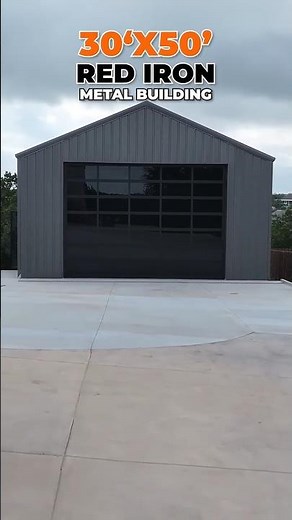Take a tour of this 30'x50' Red Iron Metal Building in Dripping Springs, TX! #metalbuilding