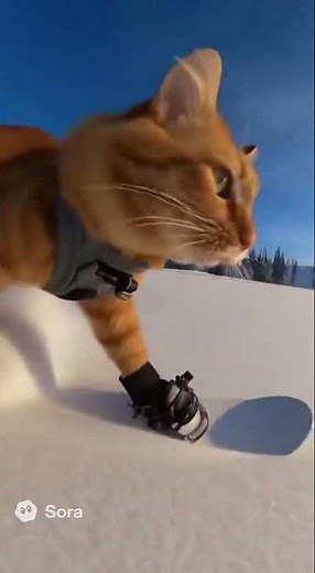 This Cat’s Snowboard Selfie Is EPIC!