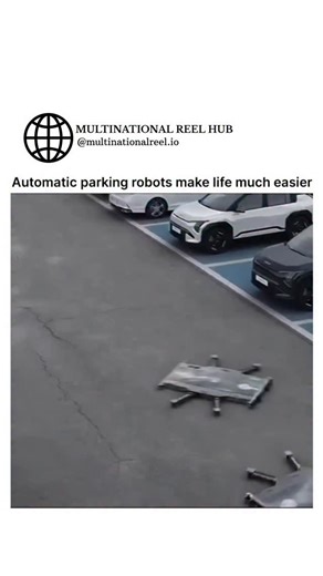 🌎 MULTINATIONAL REEL HUB on Instagram: "The post features a 21-second video demonstrating an AI-powered robotic parking system now operating in three major Chinese cities. The footage shows a compact, autonomous platform lifting vehicles from below, rotating them 360 degrees, and sliding them into tight parking slots with near-perfect accuracy. Equipped with LiDAR, depth sensors, and adaptive positioning tech, the robot maneuvers smoothly through narrow pathways, performing parking tasks that w