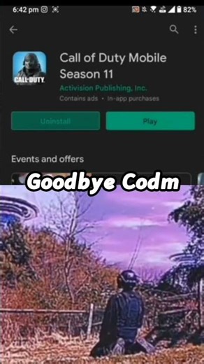 Goodbye Codm.... 😢😢 #codm #callofduty #callofdutymobile #gaming #nostalgia #shorts #trending